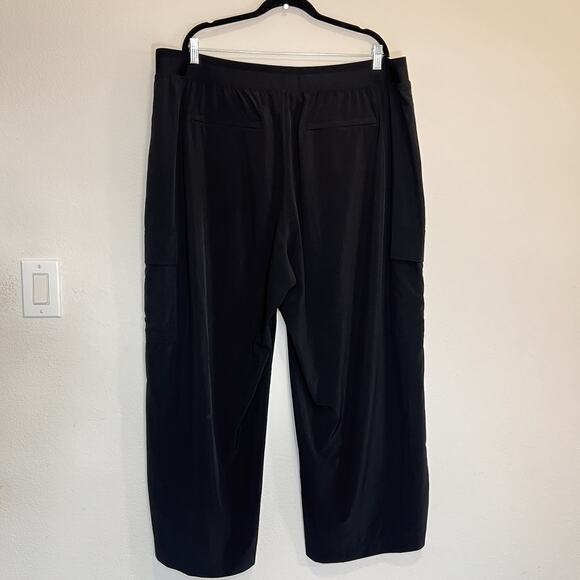 Athleta Brooklyn Heights Pants Plus Size 22 Black Cargo Pockets High Rise Casual - Picture 11 of 14